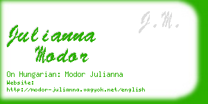 julianna modor business card